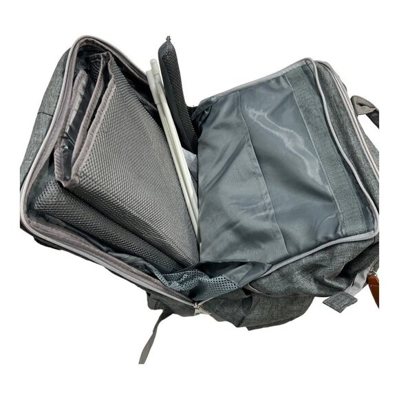 Derjunstar Diaper Backpack Multi=functional Baby Diaper Backpack Grey - Picture 5 of 9